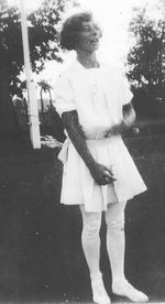 Carol Valentine at the WCA Cricket Week, August 1933