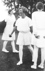 M Valentine, Carol Valentine and Isabel Nowell-Smith at the WCA Cricket Week 1933