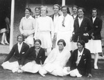 NS Strathairn's XI Team photograph v EA Snowball's XI, 23 August 1933
