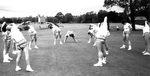 England Women's Team warming-up at Carey Grammar School Oval No 1, Bulleen, Melbourne