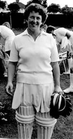 June Edney batting