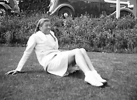 Photo of Myrtle Maclagan relaxing