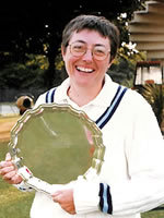 Sue Harrington, Wallington Women captain with a trophy