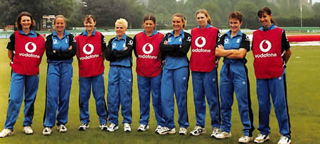 Members of the England Women team during training